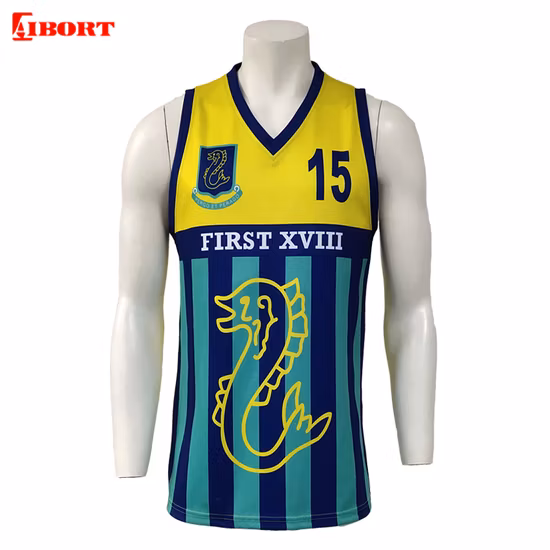 Aibort Sublimado Custom Afl Singlets Custom Made Afl Jerseys (L