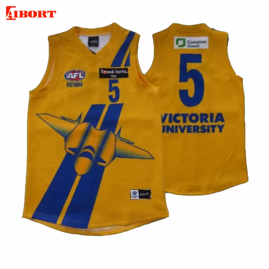 Aibort Afl Team China Barato Melhor OEM Sublimação Afl Jumper Single Jersey (Singlet 120)