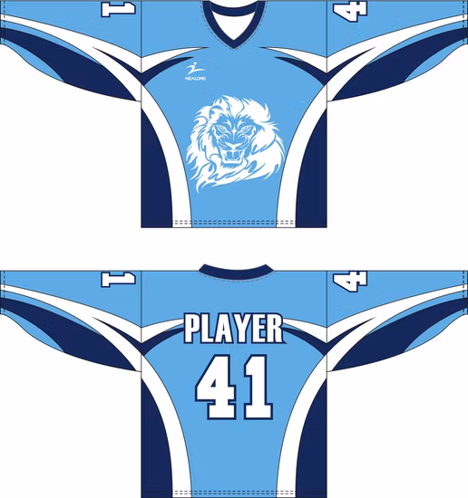 Healong Poliéster Full Dye Sublimation USA Hockey Socks Camisas de Hóquei no Gelo