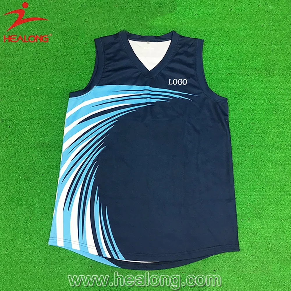 Camisa de rugby de equipe mais recente personalizada 100% poliéster Afl Uniforme